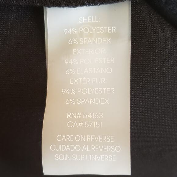 Calvin Klein Women's Black White Contrast Piping Bell Sleeve Sheath Dress SZ 18W - Picture 12 of 12